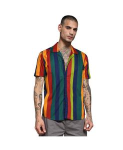 Мужская полосатая рубашка для тентов Campus Sutra, Orange