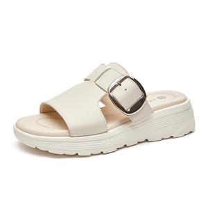 Женские сандалии с подошвой из резиновой пены, бесшумные и скользящие Cigna, Apricot