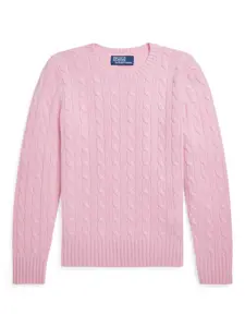 Джемпер фактурной вязки POLO RALPH LAUREN KIDS, розовый