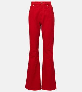 Джинсы с высокой посадкой и расклешенными штанинами Willa Gabriela Hearst, Antelope Orange