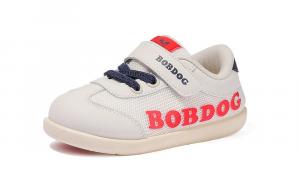 Нескользящие износостойкие низкие туфли для малышей BOBDOG, бежевый/красный