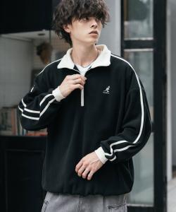 Добавлены новые цвета: флисовая толстовка KANGOL Special Collaboration с застежкой-молнией до середины груди и вышитым логотипом по бокам.