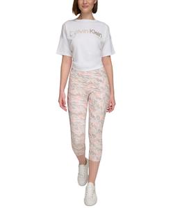 Женские леггинсы с высокой талией и принтом Calvin Klein