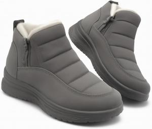 Женские утепленные зимние сапоги Lethargic, водонепроницаемые, с противоскользящей подошвой, с меховой подкладкой, теплые и удобные ботильоны для улицы, Grey