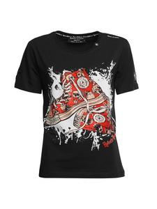 Футболка с рисунком обуви черная Roberto Geissini