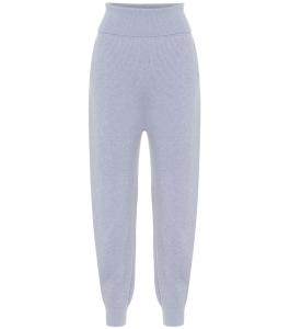 Спортивные брюки из кашемира и шерсти Stella McCartney, Angel Blue