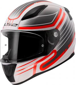 Шлем LS2 ff353 rapid ii circuit, White/Black/Red