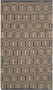 Ковер-дорожка SAFAVIEH, 69 x 366 см, Cape Cod Collection, Black & Natural, ручное плетение из джута, идеально для помещений с высокой проходимостью в гостиной, спальне (CAP822A)