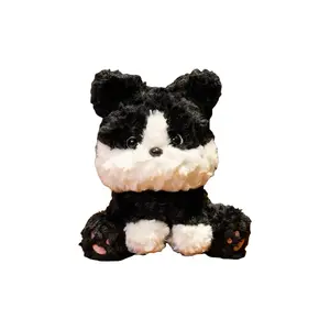 Креативная милая вязаная плюшевая кукла пудель шнауцер 22см высота Fat Fat Dragon, белый