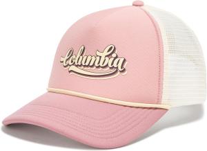 Columbia Womens Misty Ridge Foam Trucker, Eraser Pink/Fig/Chalk/Elevated Script