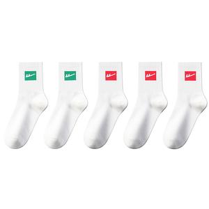 Мужские носки Warrior Mid Calf 5 пар, [5 пар] Зелёные 2 + Красные 3