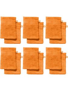 Redbest  Набор из 12 махровых рукавиц для умывания, цвет «Чикаго», оранжевый
