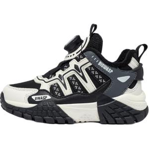 Низкие детские кроссовки для повседневной жизни BIG WASP, черный/бежевый