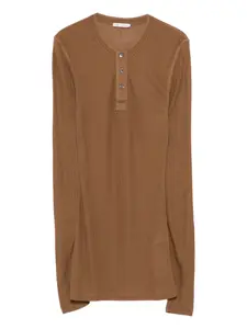 Топ хенли в рубчик Ami Paris, коричневый