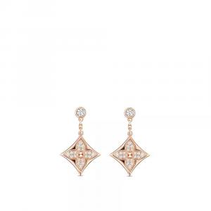 Серьги-гвоздики Color Blossom BB Star, розовое золото и бриллианты Louis Vuitton, розовый