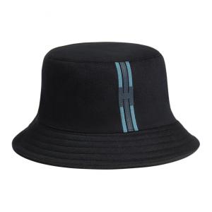 HERMES Кашемировая ведёрная шляпа мужская ночной синий, Night Blue