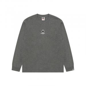 Футболка с длинным рукавом A Bathing Ape Head club Aape, серый