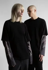 Футболка унисекс с длинными рукавами drum Wasted Paris, Old Black/Black