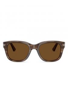 Persol солнцезащитные очки в квадратной оправе, коричневый