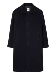 Шерстяное пальто на пуговицах SANDRO, синий