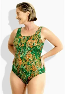 Купальник blütenpunkte ohne softcups runhalsausschnitt Ulla Popken, Blue Turquoise