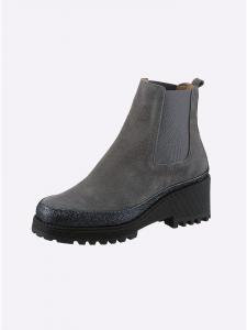 Ботильоны серо-голубого цвета с металлическим оттенком Heine