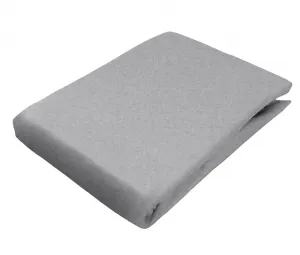 Простыня на резинке фланелевая, меланжевая, 140 х 200 см, светло-серая, 100% хлопок, матрасы высотой до 25 см, для сна sleepling