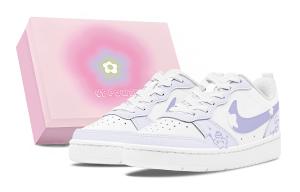 Кроссовки для скейтбординга Court Borough женские низкие с белым Nike, фиолетовый