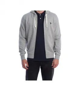 Худи на молнии в спортивном стиле U.S. Polo Assn., серый