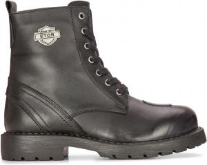 Мужские кожаные военные ботинки черные боевые байкерские мотокроссовые панк-западные сапоги Infinity Leather