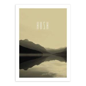 Фреска Komar Word Lake Hush, 50x70x0,1 см цвет gelb/grau/schwarz