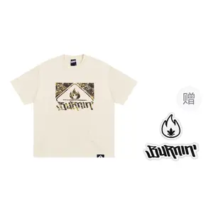 Футболка унисекс BURNIN, Пожарный камуфляж-Белая