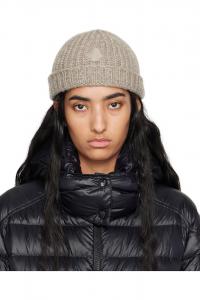 Шапка из натуральной шерсти Virgin Wool Moncler, цвет taupe
