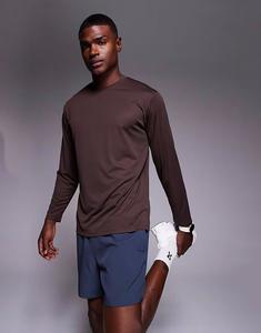 Футболка для бега с длинным рукавом из быстросохнущей сетки цвет изюм 4505