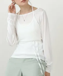 Топ с завязками на шее