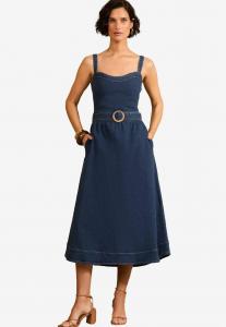 Джинсовое платье PETITE FIT Love & Roses, синий