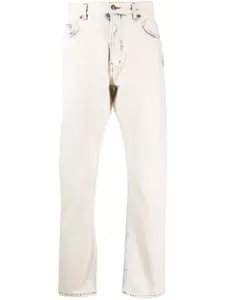Прямые джинсы с эффектом потертости Haikure, белый