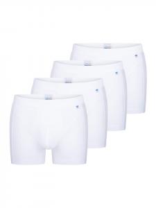 Schiesser Ретро шорты/брюки из хлопка, долговечные, белого цвета