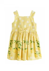 Платье для выпускного вечера стандартного кроя с бантом спереди Next, Yellow Lemon Spot