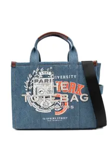 Сумка-тоут с графическим принтом A.P.C., синий