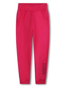 Dkny Kids спортивные брюки с вышитым логотипом, розовый