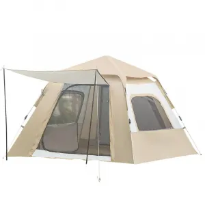 Парковая быстрооткрывающаяся палатка Jingdong, большой зал, открытый кемпинг, автоматическое подпружиненное хранилище, 3-4 человека, большое пространство, защита от солнца, зыбучие пески, золото