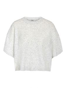 Noisy may Теплый вязаный свитер с узором серого цвета