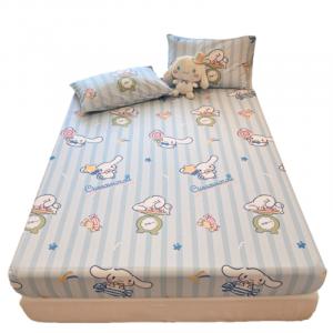 Подогнанная простыня Sanrio, 100% Cotton Brush - Candy Cinnamoroll