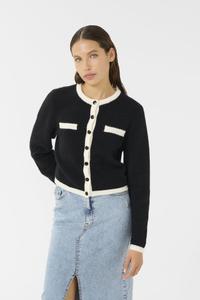Кардиган Gestuz ALPHA CONTRAST, Black/Ivory/Black