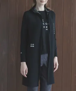 Длинный вязаный жилет с капюшоном Studio Picone, цвет Black (001)