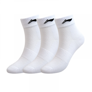 Комплект носков LiNing до щиколотки, унисекс., белый 3-pack