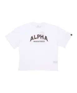 Белая университетская футболка с коротким рукавом Alpha Industries, белый