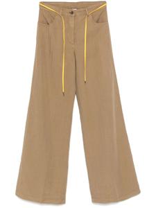 ASPESI широкие брюки в полоску, коричневый