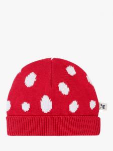 Детская вязаная хлопковая шапка Noa Frugi, Red/Mushroom